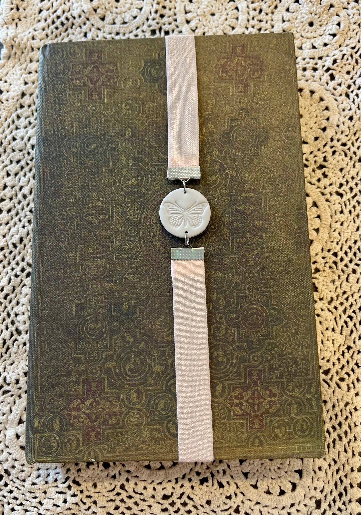 Pink butterfly bookmark
