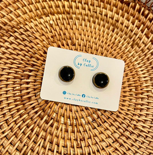 Black and gold studs