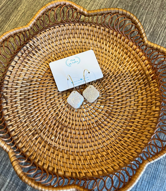 Opal square hoops