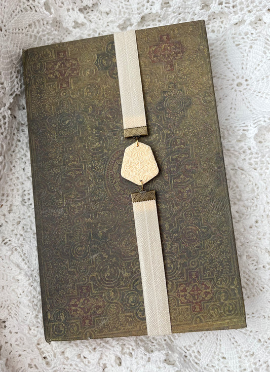 Cream textured bookmark