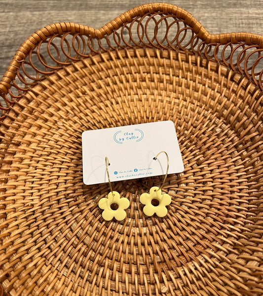 Flower hoops yellow