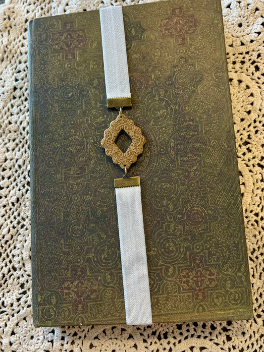 White tan textured bookmark